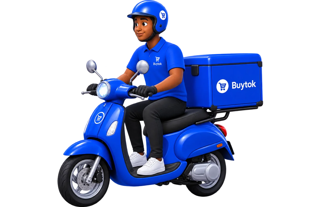 Buytok 3D Courier Delivery Scooter Rider